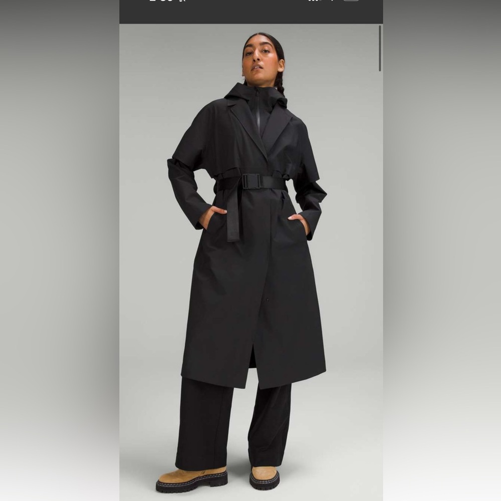 Lululemon Belted Rain Trench Coat